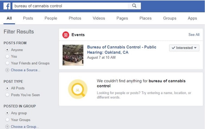 Facebook Marijuana